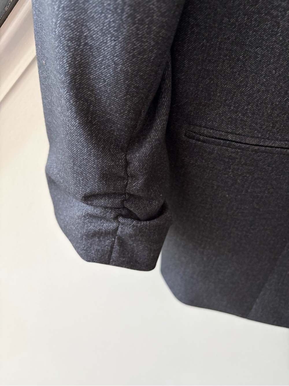 Kasper Dark Gray Single-Breasted Blazer with Zip Pockets - Picture 4 of 6